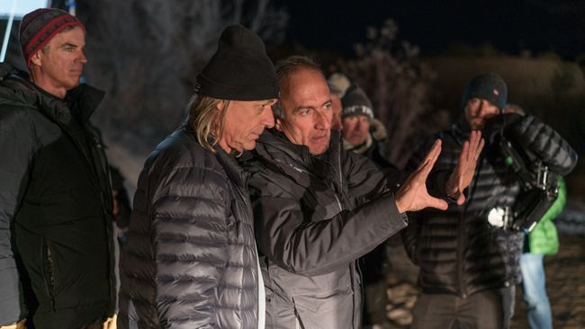 Regizorul Stefano Sollima, în timpul filmărilor