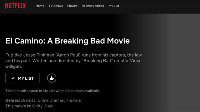 El Camino: A Breaking Bad Movie